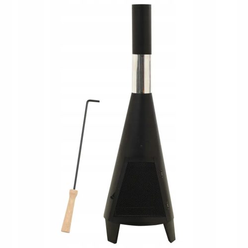  Garden stove with poker, 38x38x122 cm, steel