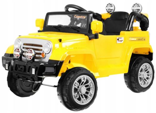  JJ battery-powered off-road car for children Yellow Remote control Storage compartment Lights