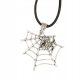  Spiderweb and Spider Pendant Necklace