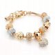  WOMEN'S GOLD MODULAR BRACELET FOR CHARMS 585 HEART AS A GIFT