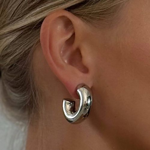  Stainless steel hoop earrings, size 22*6*0.8 mm