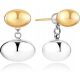  Gold silver Bohne Ohrring Jacken und Tropfen Ohrringe mit S925 Silber Pin