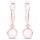  GOLD PLATED EARRINGS NATURAL PINK OPAL