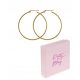  Classic earrings HOOPS round gold plated smooth