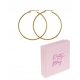  Classic earrings HOOPS round gold plated smooth