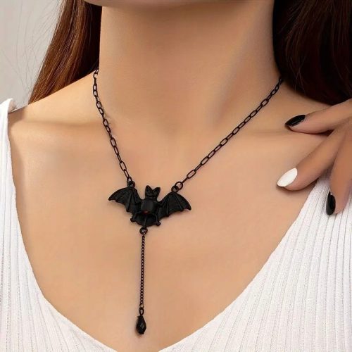  Gothic BAT pendant punk necklace for Halloween party, as a gift