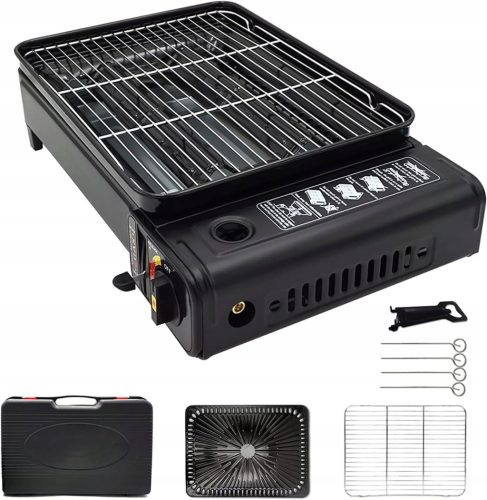  GAS CARTRIDGE GRILL PORTABLE TOURIST GAS STOVE WITH FRYING PAN