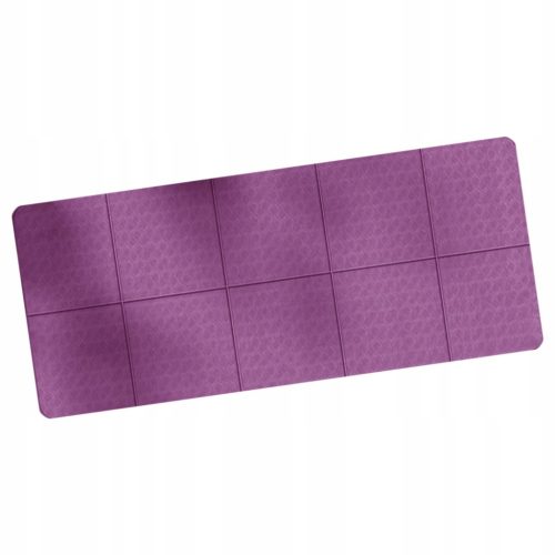  Yoga Mat for Exercise, Foldable Yoga Mat, Yoga Pad, Easy to Carry, Purple