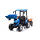  MEGA Children's Battery-powered Tractor With Trailer D68 Blue 24V