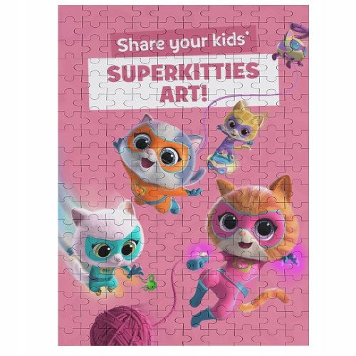  Puzzle 1000 Pcs Super Kitties Wooden Puzzle