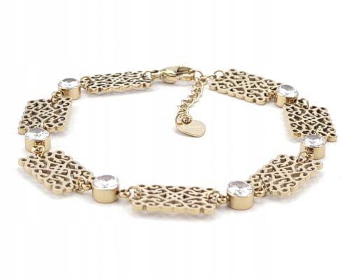  649e 18+3 gold surgical steel celebrity bracelet