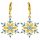  Gold earrings snowflakes snowflakes stars for Christmas gold-plated silver 925