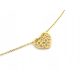  Silver 925 necklace gold plated celebrity openwork heart small heart