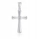  Silver men's large cross pendant rhodium-plated silver 925