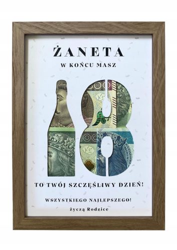  Personalized MONEY FRAME A5 housewarming gift