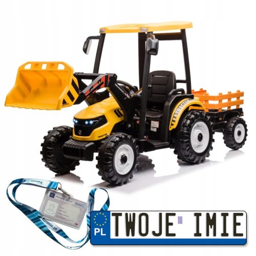  MEGA TRACTOR D68 VEHICLE WITH TRAILER 2X200W BLUETOOTH ECO LEATHER