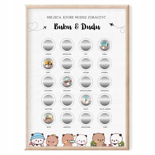  BUBU DUDU SCRATCH CARD FOR COUPLES - 20 PLACES TO SEE VALENTINE'S DAY GIFT