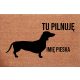  Personalized ENTRANCE DOORMAT Dachshund Here I am watching + Name