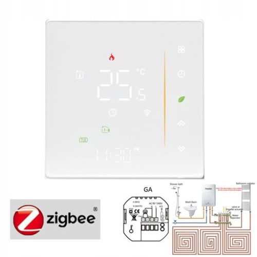  LED Zigbee Thermostat TUYA Digital Programmable GA