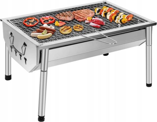  Sunjas Charcoal Grill 40 x 28 cm Stainless Steel
