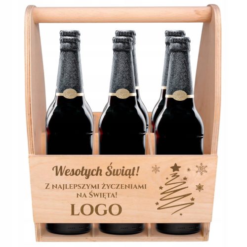  Beer Carrier with Logo Gift for Customers Thank You Holiday Box