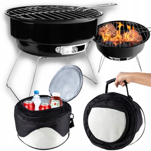  TOURIST GRILL PORTABLE FOLDABLE GARDEN CHARCOAL BBQ + THERMAL BAG