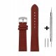  Brown 16mm Leather Strap DILOY P178.16.8 + FREE Tool