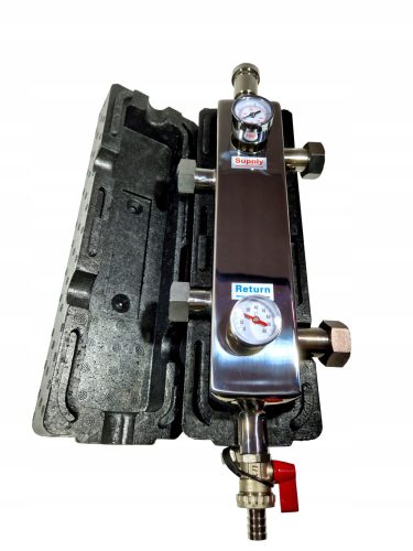  HYDRAULIC CLUTCH 4x 1" 65kW MANOMETER + THERMOMETER + SCREW CONNECTORS