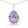  Prana necklace made of silver with amethyst stone 45 cm