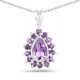  Prana necklace made of silver with amethyst stone 45 cm