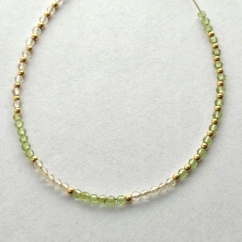  Bracelet with natural stone Olivine and citrine