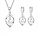  WOMEN'S SET SILVER PLATED EARRINGS NECKLACE PEARLS P, 2360