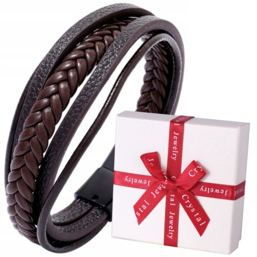  BLACK MEN'S BRACELET STAINLESS STEEL STRAP + GIFT BOX