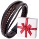  BLACK MEN'S BRACELET STAINLESS STEEL STRAP + GIFT BOX