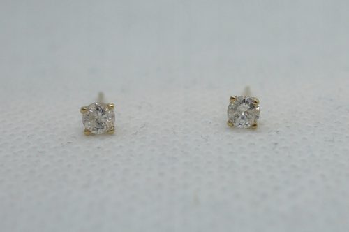  Gold earrings with DIAMONDS 0.26 carats