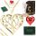  WOMEN'S GOLD CHAIN WITH HEART 925 + ETERNAL ROSE GIFT FOR A WOMAN