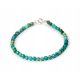  Bracelet natural TURQUOISE faceted beads 4mm silver