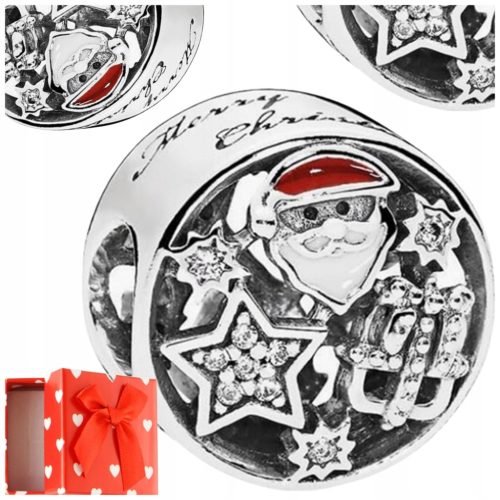  Charms pendant beads SANTA CLAUS s925 CHRISTMAS as a gift + BOX Free