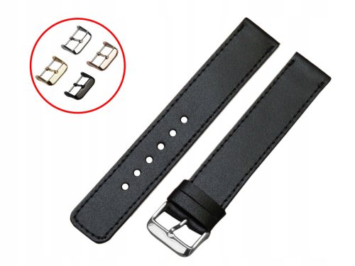  22mm Black XXL Calfskin Watch Strap