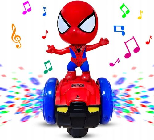  Spiderman Interactive Dancing Car Toy with Lights and Music