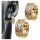  Women's Surgical Steel Earrings Gold Wide Hoops Zircons