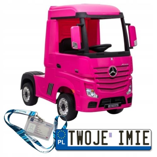  BATTERY POWERED CAR MERCEDES ACTROS FOR CHILDREN 4X4 EVA LEATHER LED + REMOTE CONTROL