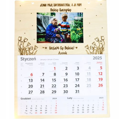  CALENDAR FOR GRANDPARENTS PHOTO GIFT FOR GRANDPARENTS DAY Engraving