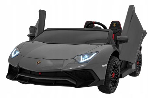  Lamborghini Aventador SV Battery Operated Ride-On for 2 Kids Gray Engine