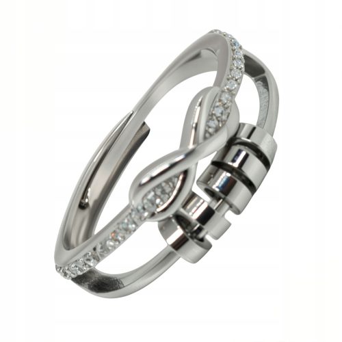  SILVER RING anti-stress elegant rotating discs for a gift steel