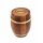  Piggy bank Wooden barrel with brass fittings, opening bottom