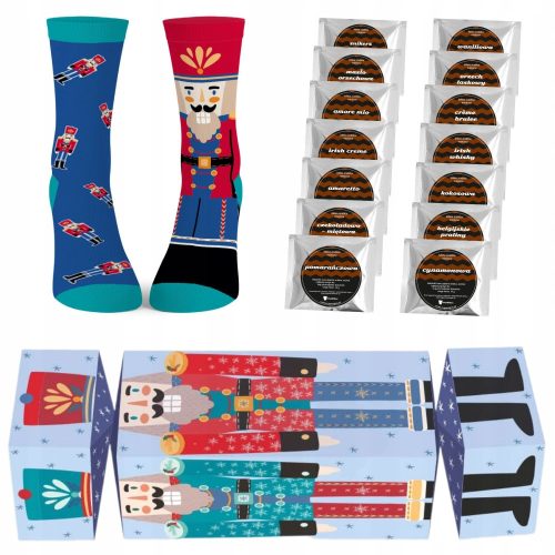  GIFT SET FOR NICHOLAS 14 COFFEE FLAVORS + CHRISTMAS SOCKS