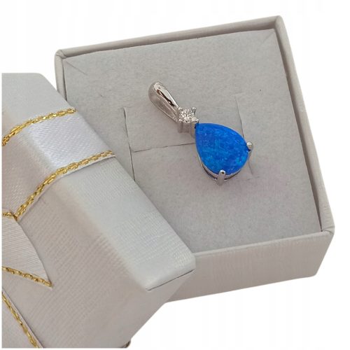  Women's pendant with BLUE OPAL OPAL silver 925