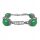  Silver Bracelet with Green Natural Stone Agate Silver pr. 925