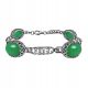  Silver Bracelet with Green Natural Stone Agate Silver pr. 925